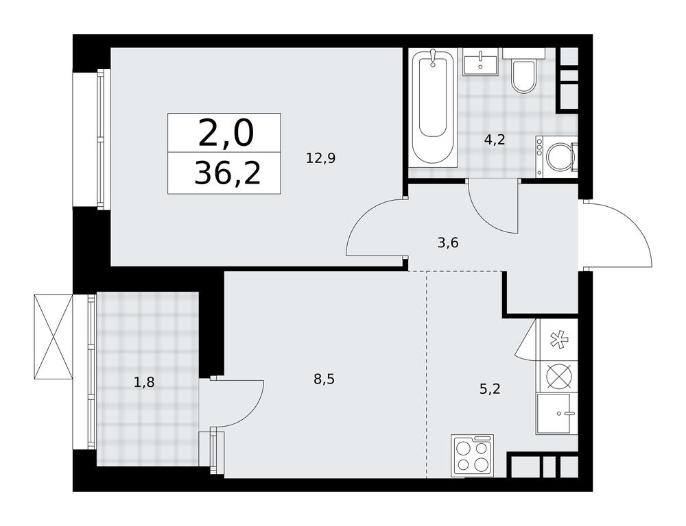 Продажа 1-комн. квартиры, 36,2 м² в ЖК «Бунинские кварталы», улица Академика Семёнова, 22, Москва, Россия #1 Продажа 1-комн. квартиры, 36,2 м² в ЖК «Бунинские кварталы», улица Академика Семёнова, 22, Москва, Россия #1