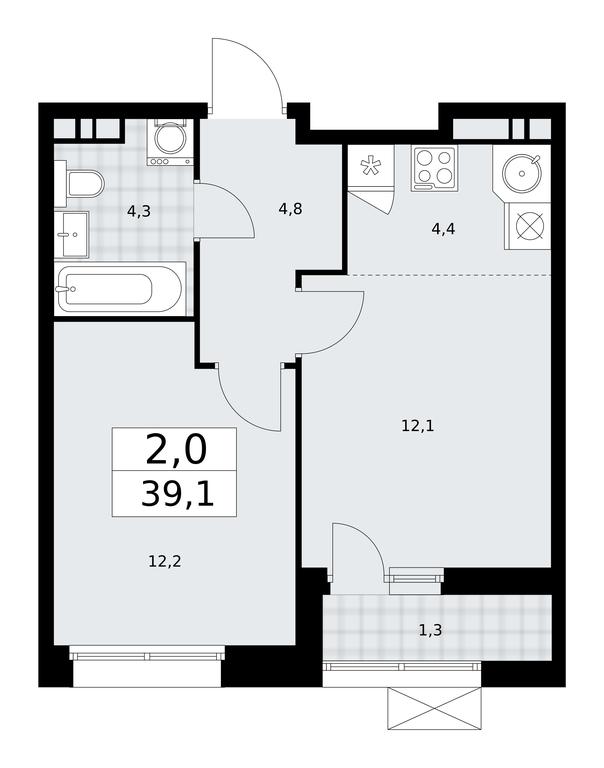1-BD Apartment Sale, 39.1平方米 at Buninskie Kvartaly, Akademika Semyonova Street, 22, Moscow, Russia #1 1-BD Apartment Sale, 39.1平方米 at Buninskie Kvartaly, Akademika Semyonova Street, 22, Moscow, Russia #1