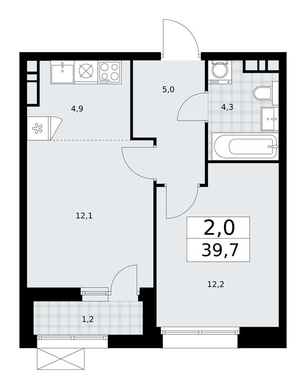 1-BD Apartment Sale, 39.7平方米 at Buninskie Kvartaly, Akademika Semyonova Street, 22, Moscow, Russia #1 1-BD Apartment Sale, 39.7平方米 at Buninskie Kvartaly, Akademika Semyonova Street, 22, Moscow, Russia #1