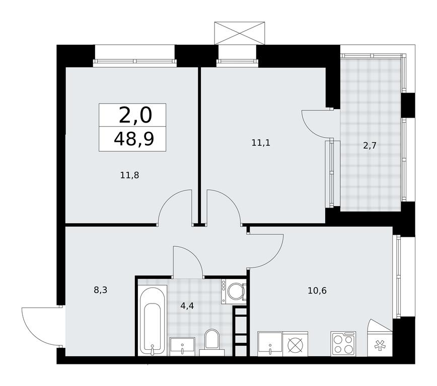 1-BD Apartment Sale, 48.9平方米 at Buninskie Kvartaly, Akademika Semyonova Street, 22, Moscow, Russia #1 1-BD Apartment Sale, 48.9平方米 at Buninskie Kvartaly, Akademika Semyonova Street, 22, Moscow, Russia #1