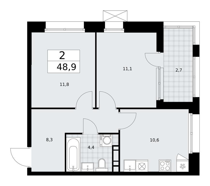 1-BD Apartment Sale, 48.9平方米 at Buninskie Kvartaly, Akademika Semyonova Street, 22, Moscow, Russia #1 1-BD Apartment Sale, 48.9平方米 at Buninskie Kvartaly, Akademika Semyonova Street, 22, Moscow, Russia #1
