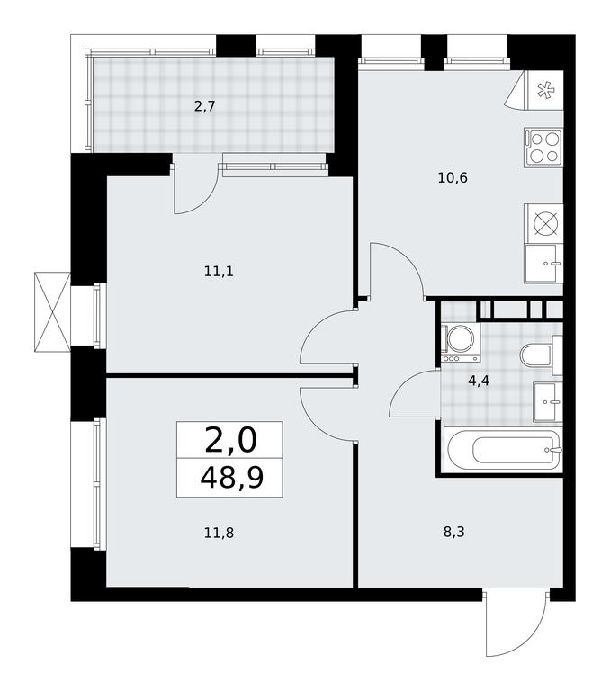 1-BD Apartment Sale, 48.9平方米 at Buninskie Kvartaly, Akademika Semyonova Street, 22, Moscow, Russia #1 1-BD Apartment Sale, 48.9平方米 at Buninskie Kvartaly, Akademika Semyonova Street, 22, Moscow, Russia #1