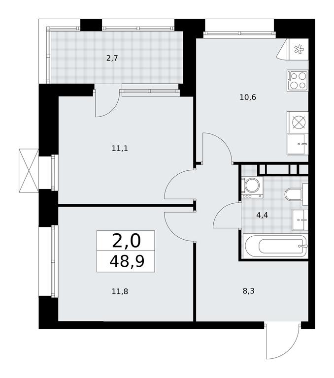 1-BD Apartment Sale, 48.9平方米 at Buninskie Kvartaly, Akademika Semyonova Street, 22, Moscow, Russia #1 1-BD Apartment Sale, 48.9平方米 at Buninskie Kvartaly, Akademika Semyonova Street, 22, Moscow, Russia #1