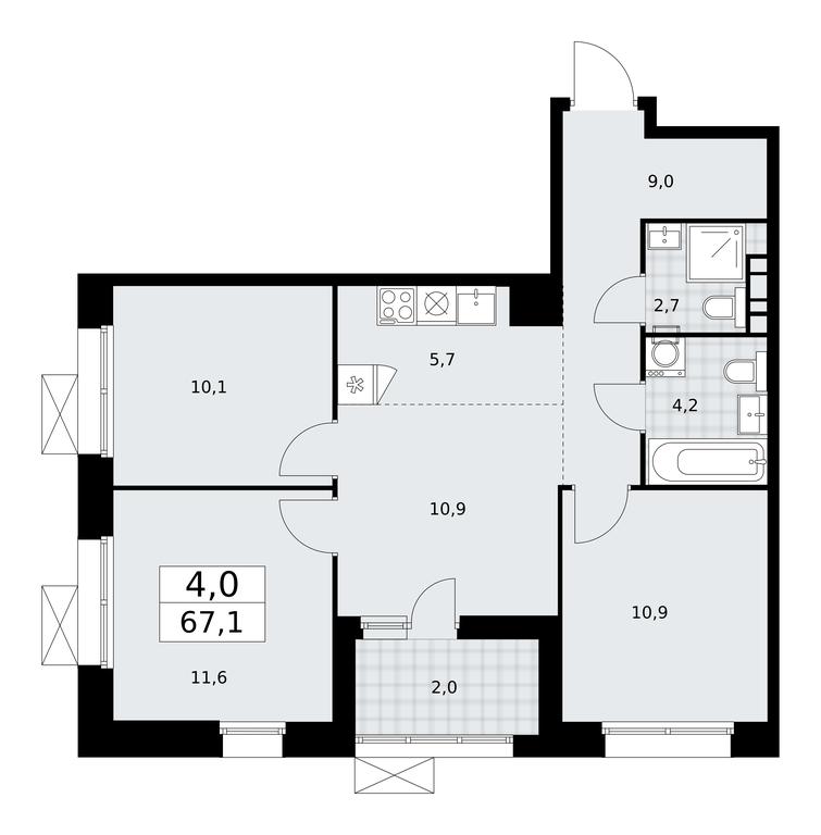 3-BD Apartment Sale, 67.1平方米 at Buninskie Kvartaly, Akademika Semyonova Street, 22, Moscow, Russia #1 3-BD Apartment Sale, 67.1平方米 at Buninskie Kvartaly, Akademika Semyonova Street, 22, Moscow, Russia #1
