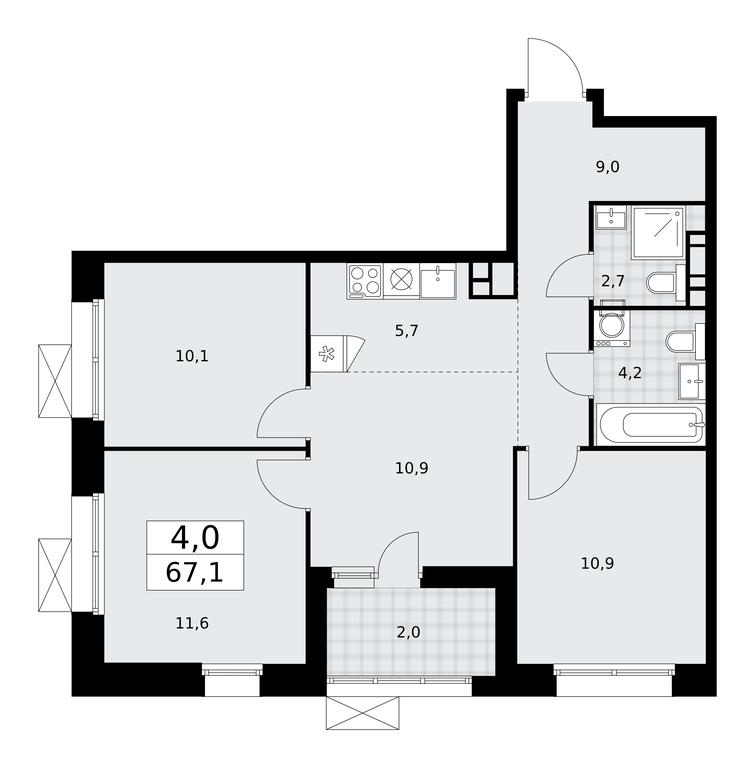 3-BD Apartment Sale, 67.1平方米 at Buninskie Kvartaly, Akademika Semyonova Street, 22, Moscow, Russia #1 3-BD Apartment Sale, 67.1平方米 at Buninskie Kvartaly, Akademika Semyonova Street, 22, Moscow, Russia #1