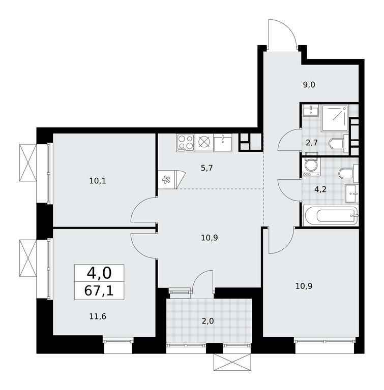 3-BD Apartment Sale, 67.1平方米 at Buninskie Kvartaly, Akademika Semyonova Street, 22, Moscow, Russia #1 3-BD Apartment Sale, 67.1平方米 at Buninskie Kvartaly, Akademika Semyonova Street, 22, Moscow, Russia #1