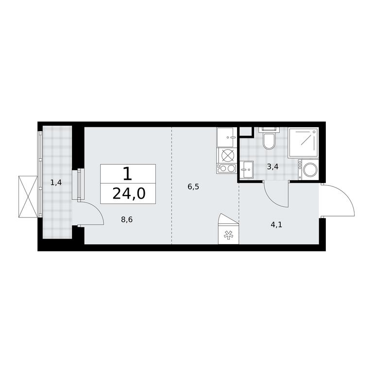 Apartment Sale, 24 sq. m. at Skandinaviya, Skandinaviya Residential Complex, Sosenskoye Settlement, Moscow, Russia #2 Apartment Sale, 24 sq. m. at Skandinaviya, Skandinaviya Residential Complex, Sosenskoye Settlement, Moscow, Russia #2