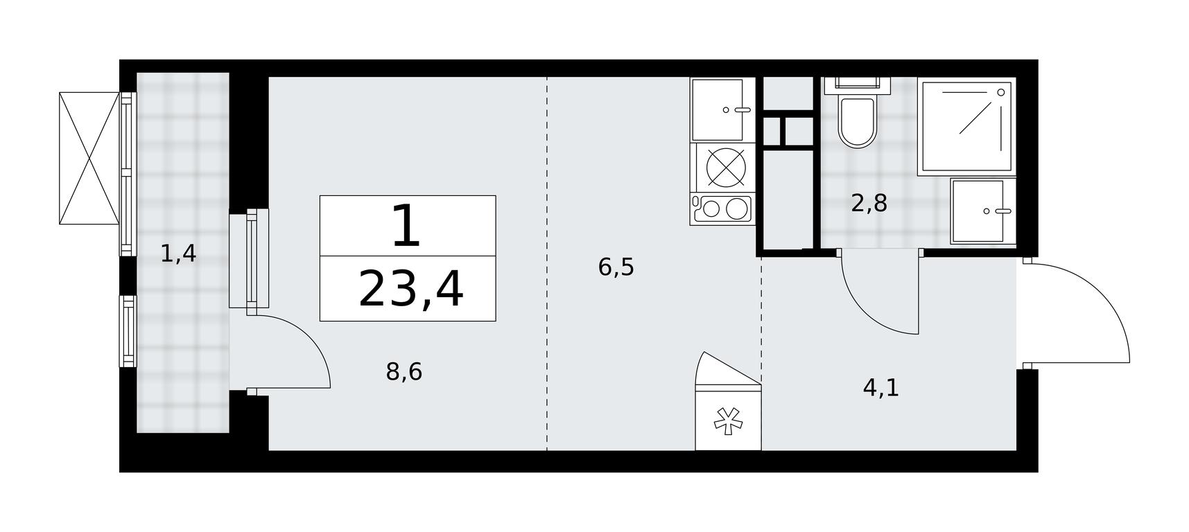 Apartment Sale, 23.4 sq. m. at Skandinaviya, Skandinaviya Residential Complex, Sosenskoye Settlement, Moscow, Russia #2
