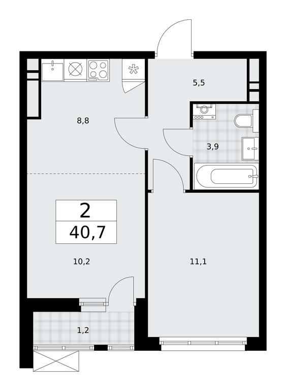 1-BD Apartment Sale, 40.7 sq. m. at Skandinaviya, Skandinaviya Residential Complex, Sosenskoye Settlement, Moscow, Russia #2 1-BD Apartment Sale, 40.7 sq. m. at Skandinaviya, Skandinaviya Residential Complex, Sosenskoye Settlement, Moscow, Russia #2