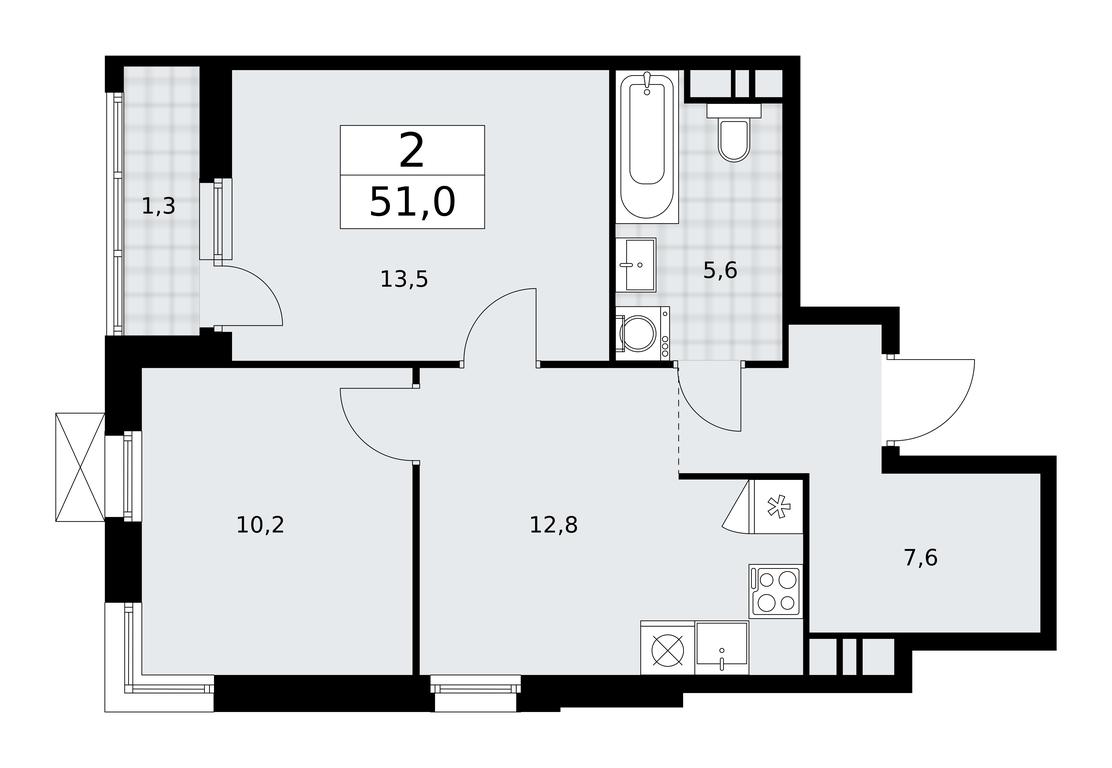 1-BD Apartment Sale, 51平方米 at Skandinaviya, Skandinaviya Residential Complex, Sosenskoye Settlement, Moscow, Russia #1 1-BD Apartment Sale, 51平方米 at Skandinaviya, Skandinaviya Residential Complex, Sosenskoye Settlement, Moscow, Russia #1