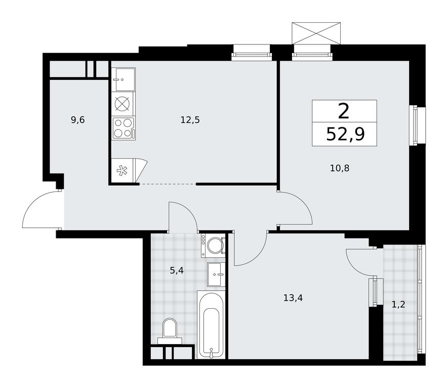 1-BD Apartment Sale, 52.9 sq. m. at Skandinaviya, Skandinaviya Residential Complex, Sosenskoye Settlement, Moscow, Russia #2 1-BD Apartment Sale, 52.9 sq. m. at Skandinaviya, Skandinaviya Residential Complex, Sosenskoye Settlement, Moscow, Russia #2