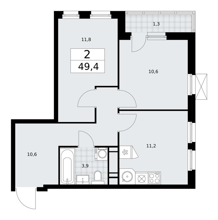 1-BD Apartment Sale, 49.4 sq. m. at Skandinaviya, Skandinaviya Residential Complex, Sosenskoye Settlement, Moscow, Russia #1 1-BD Apartment Sale, 49.4 sq. m. at Skandinaviya, Skandinaviya Residential Complex, Sosenskoye Settlement, Moscow, Russia #1