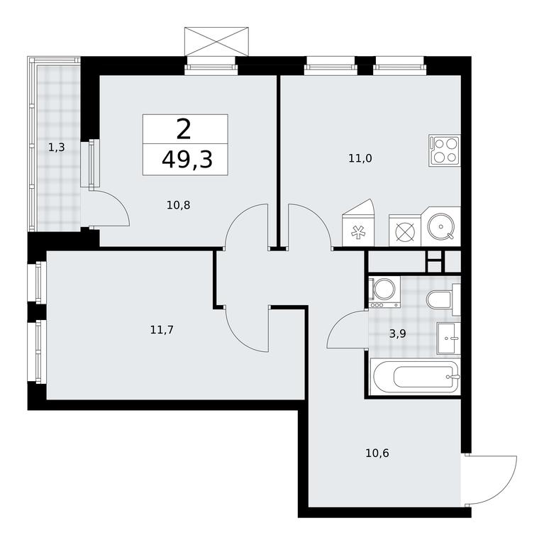 1-BD Apartment Sale, 49.3 sq. m. at Skandinaviya, Skandinaviya Residential Complex, Sosenskoye Settlement, Moscow, Russia #2 1-BD Apartment Sale, 49.3 sq. m. at Skandinaviya, Skandinaviya Residential Complex, Sosenskoye Settlement, Moscow, Russia #2