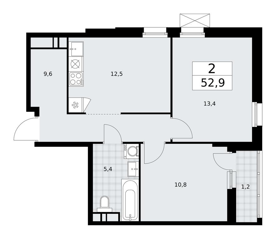 1-BD Apartment Sale, 52.9 sq. m. at Skandinaviya, Skandinaviya Residential Complex, Sosenskoye Settlement, Moscow, Russia #1 1-BD Apartment Sale, 52.9 sq. m. at Skandinaviya, Skandinaviya Residential Complex, Sosenskoye Settlement, Moscow, Russia #1