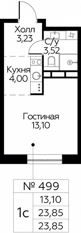 Apartment Sale, 23.85平方米 at Eko Bunino, prospekt Kuprina, 34к1, Sosenskoye Settlement, Moscow, Russia #1 Apartment Sale, 23.85平方米 at Eko Bunino, prospekt Kuprina, 34к1, Sosenskoye Settlement, Moscow, Russia #1