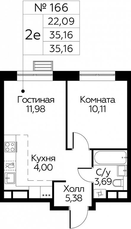 1-BD Apartment Sale, 35.16 sq. m. at Eko Bunino, prospekt Kuprina, 34к1, Sosenskoye Settlement, Moscow, Russia #1 1-BD Apartment Sale, 35.16 sq. m. at Eko Bunino, prospekt Kuprina, 34к1, Sosenskoye Settlement, Moscow, Russia #1