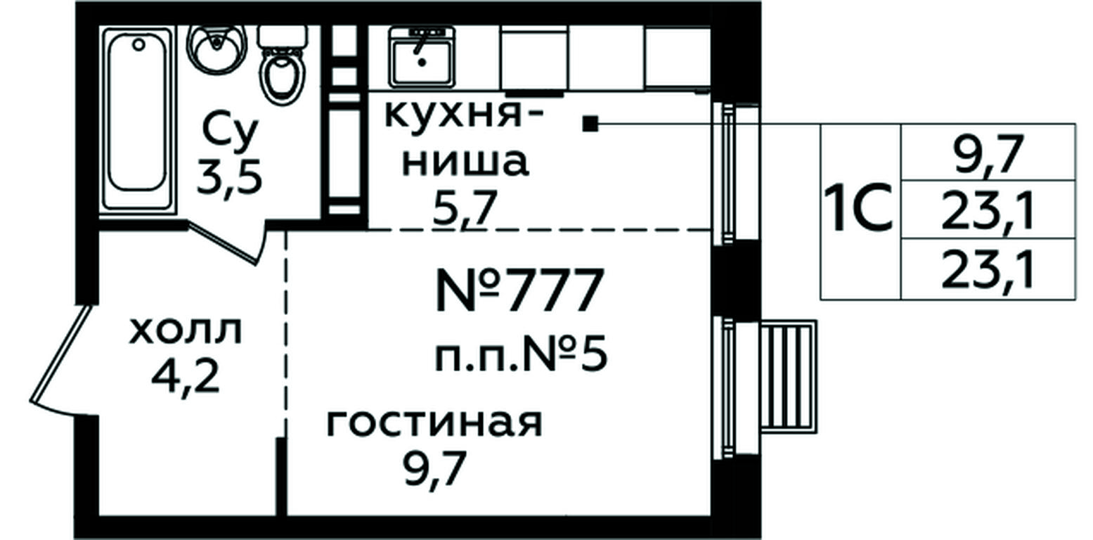 Apartment Sale, 23.1平方米 at Eko Bunino, prospekt Kuprina, 34к1, Sosenskoye Settlement, Moscow, Russia #1 Apartment Sale, 23.1平方米 at Eko Bunino, prospekt Kuprina, 34к1, Sosenskoye Settlement, Moscow, Russia #1
