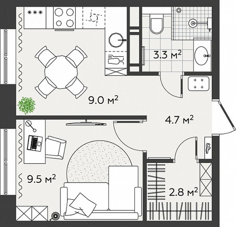 Apartment Sale, 29.3 sq. m. at Eko Bunino, prospekt Kuprina, 34к1, Sosenskoye Settlement, Moscow, Russia #2 Apartment Sale, 29.3 sq. m. at Eko Bunino, prospekt Kuprina, 34к1, Sosenskoye Settlement, Moscow, Russia #2
