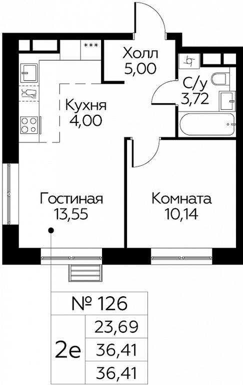 1-BD Apartment Sale, 36.41 sq. m. at Eko Bunino, prospekt Kuprina, 34к1, Sosenskoye Settlement, Moscow, Russia #1 1-BD Apartment Sale, 36.41 sq. m. at Eko Bunino, prospekt Kuprina, 34к1, Sosenskoye Settlement, Moscow, Russia #1