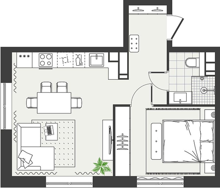 1-BD Apartment Sale, 38.1 sq. m. at Eko Bunino, prospekt Kuprina, 34к1, Sosenskoye Settlement, Moscow, Russia #2 1-BD Apartment Sale, 38.1 sq. m. at Eko Bunino, prospekt Kuprina, 34к1, Sosenskoye Settlement, Moscow, Russia #2