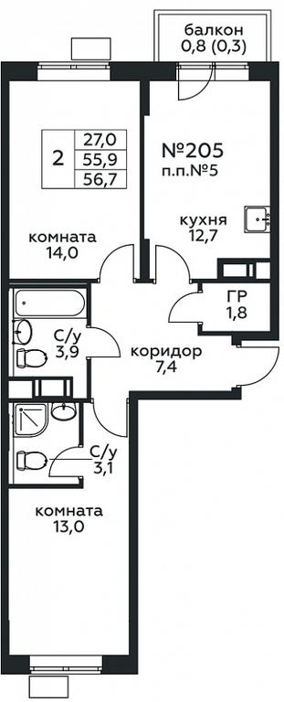 Продажа 1-комн. квартиры, 56,7 м² в ЖК «Цветочные Поляны», квартал № 23, поселение Филимонковское, Москва, Россия #1 Продажа 1-комн. квартиры, 56,7 м² в ЖК «Цветочные Поляны», квартал № 23, поселение Филимонковское, Москва, Россия #1