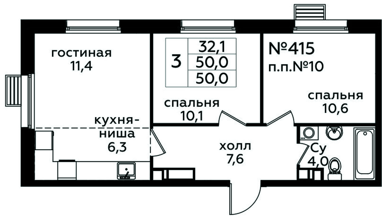 Продажа 2-комн. квартиры, 50 м² в ЖК «Эко Бунино», проспект Куприна, 34к1, поселение Сосенское, Москва, Россия #1 Продажа 2-комн. квартиры, 50 м² в ЖК «Эко Бунино», проспект Куприна, 34к1, поселение Сосенское, Москва, Россия #1