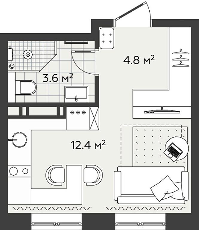 Apartment Sale, 20.8平方米 at Eko Bunino, prospekt Kuprina, 34к1, Sosenskoye Settlement, Moscow, Russia #2 Apartment Sale, 20.8平方米 at Eko Bunino, prospekt Kuprina, 34к1, Sosenskoye Settlement, Moscow, Russia #2