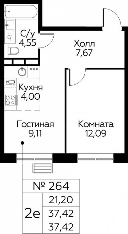 1-BD Apartment Sale, 37.42 sq. m. at Eko Bunino, prospekt Kuprina, 34к1, Sosenskoye Settlement, Moscow, Russia #1 1-BD Apartment Sale, 37.42 sq. m. at Eko Bunino, prospekt Kuprina, 34к1, Sosenskoye Settlement, Moscow, Russia #1