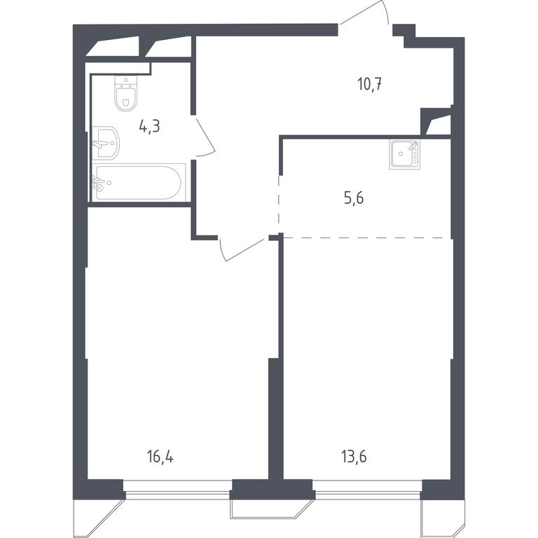 Apartment Sale, 50.12 sq. m. at Sputnik, Lipovoy Roschi Street, 1к4, derevnya Razdory, Odintsovskiy City District, Moscow Region, Russia #1 Apartment Sale, 50.12 sq. m. at Sputnik, Lipovoy Roschi Street, 1к4, derevnya Razdory, Odintsovskiy City District, Moscow Region, Russia #1