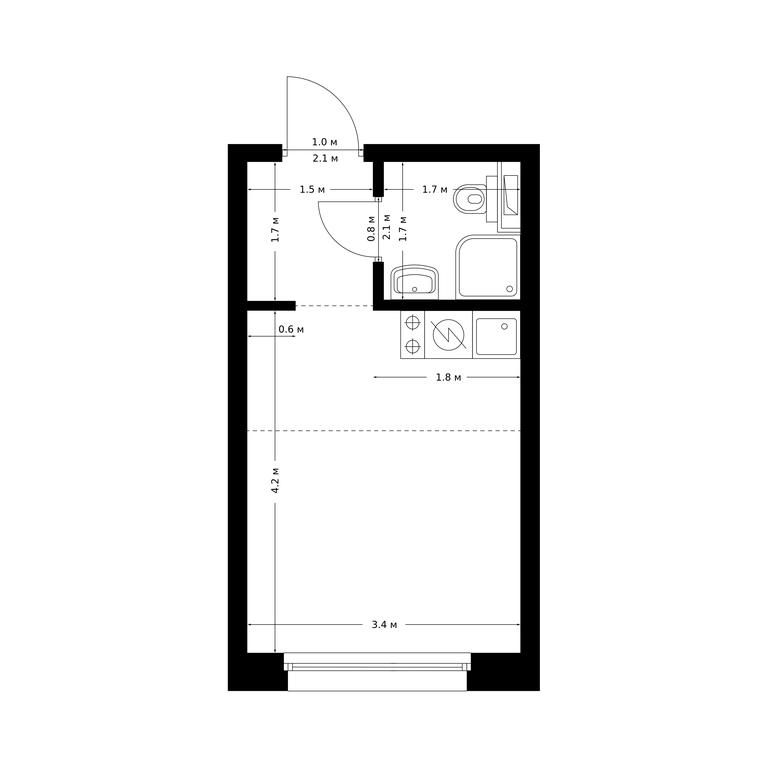 Apartment Sale, 19.4 sq. m. at Polar, Polyarnaya Street, 39Б, Moscow, Russia #1 Apartment Sale, 19.4 sq. m. at Polar, Polyarnaya Street, 39Б, Moscow, Russia #1