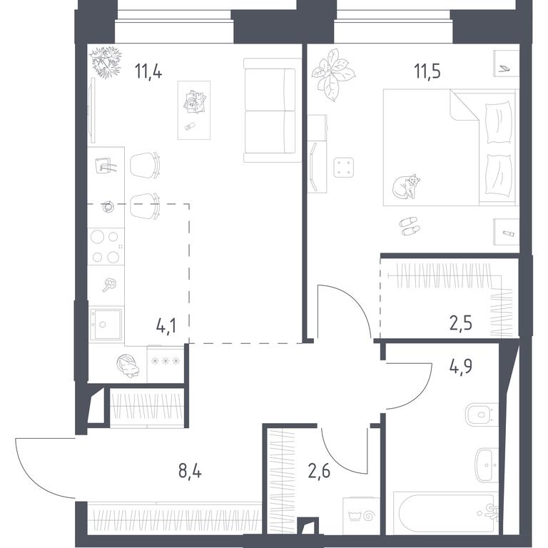 2-BD Apartment Sale, 90.93 sq. m. at Vereiskaya 41, Vereyskaya Street, 41, Moscow, Russia #1