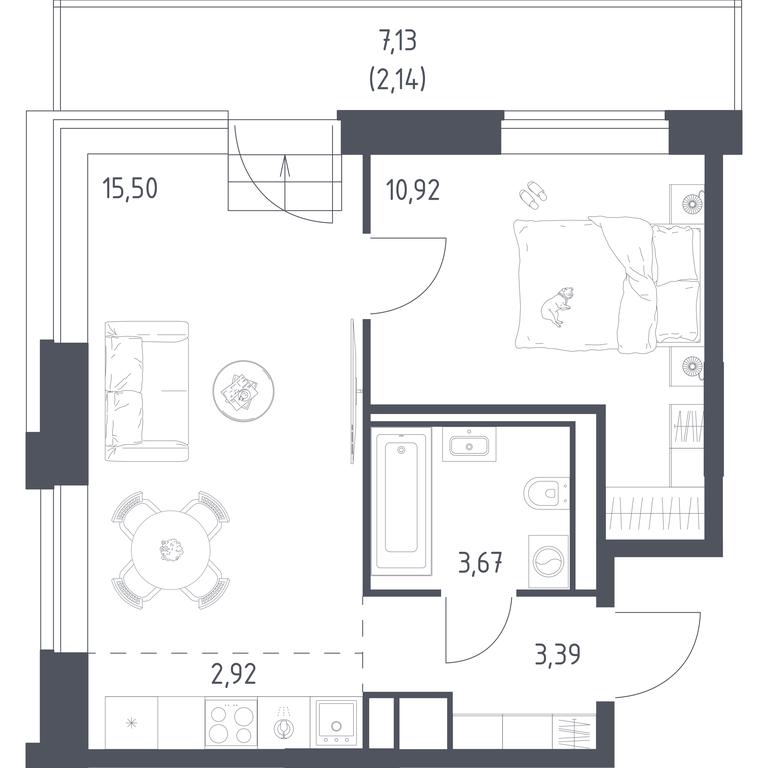 Apartment Sale, 38.54平方米 at Vereiskaya 41, Vereyskaya Street, 41, Moscow, Russia #2 Apartment Sale, 38.54平方米 at Vereiskaya 41, Vereyskaya Street, 41, Moscow, Russia #2