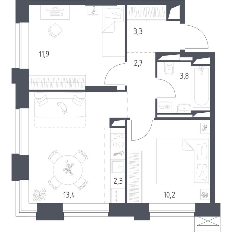 3-BD Apartment Sale, 98.82平方米 at Vereiskaya 41, Vereyskaya Street, 41, Moscow, Russia #1 3-BD Apartment Sale, 98.82平方米 at Vereiskaya 41, Vereyskaya Street, 41, Moscow, Russia #1