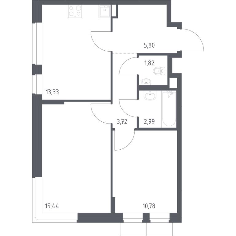 Продажа 1-комн. квартиры, 53,88 м² в ЖК «Подольские Кварталы», жилой комплекс Подольские Кварталы, поселение Рязановское, Москва, Россия #1 Продажа 1-комн. квартиры, 53,88 м² в ЖК «Подольские Кварталы», жилой комплекс Подольские Кварталы, поселение Рязановское, Москва, Россия #1