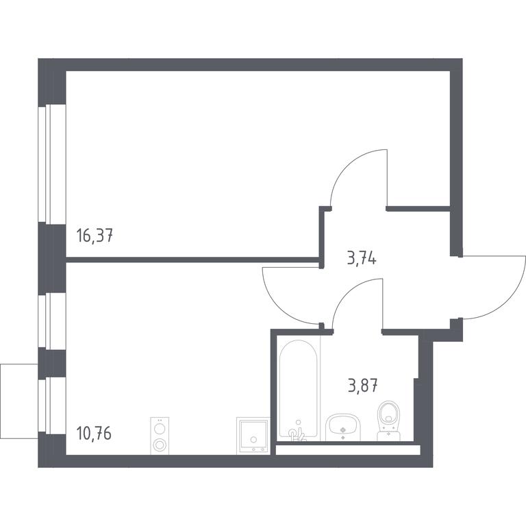 Apartment Sale, 34.74 sq. m. at Podolskie Kvartaly, zhiloy kompleks Podolskiye Kvartaly, Ryazanovskoe Settlement, Moscow, Russia #1