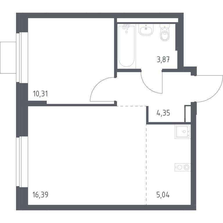 Apartment Sale, 39.96 sq. m. at Podolskie Kvartaly, zhiloy kompleks Podolskiye Kvartaly, Ryazanovskoe Settlement, Moscow, Russia #1 Apartment Sale, 39.96 sq. m. at Podolskie Kvartaly, zhiloy kompleks Podolskiye Kvartaly, Ryazanovskoe Settlement, Moscow, Russia #1