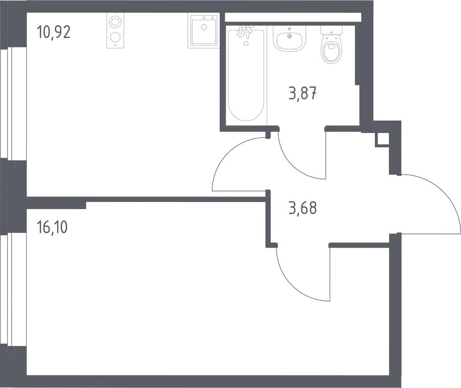 Apartment Sale, 34.57 sq. m. at Podolskie Kvartaly, zhiloy kompleks Podolskiye Kvartaly, Ryazanovskoe Settlement, Moscow, Russia #1
