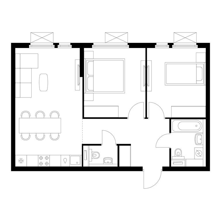 2-BD Apartment Sale, 58.7平方米 at Yaroslavskij kvartal, Yaroslavskiy Drive, 116, Korolyov, Moscow Region, Russia #1 2-BD Apartment Sale, 58.7平方米 at Yaroslavskij kvartal, Yaroslavskiy Drive, 116, Korolyov, Moscow Region, Russia #1