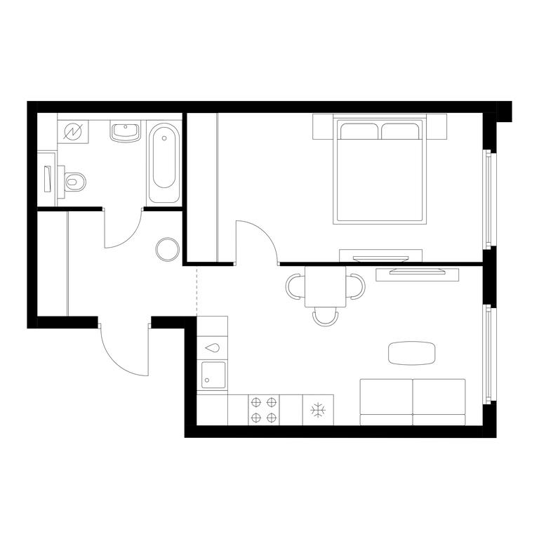 1-BD Apartment Sale, 44平方米 at Yaroslavskij kvartal, Yaroslavskiy Drive, 116, Korolyov, Moscow Region, Russia #1 1-BD Apartment Sale, 44平方米 at Yaroslavskij kvartal, Yaroslavskiy Drive, 116, Korolyov, Moscow Region, Russia #1