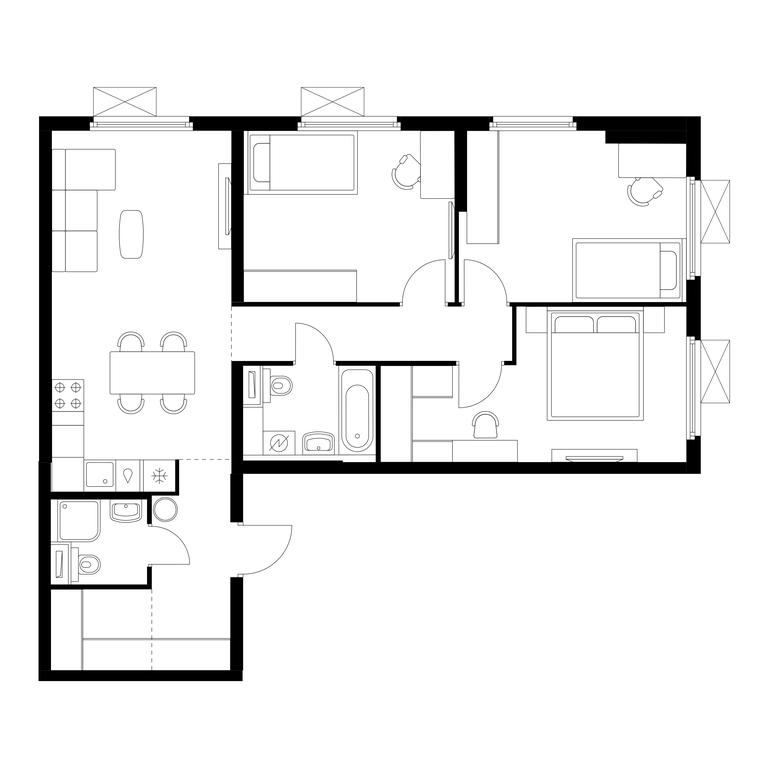 3-BD Apartment Sale, 82.7平方米 at Yaroslavskiy, 16th Microdistrict, Mytischi, Moscow Region, Russia #1 3-BD Apartment Sale, 82.7平方米 at Yaroslavskiy, 16th Microdistrict, Mytischi, Moscow Region, Russia #1