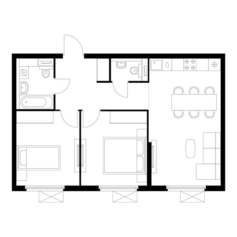2-BD Apartment Sale, 58.7 sq. m. at Yaroslavskiy, 16th Microdistrict, Mytischi, Moscow Region, Russia #1 2-BD Apartment Sale, 58.7 sq. m. at Yaroslavskiy, 16th Microdistrict, Mytischi, Moscow Region, Russia #1