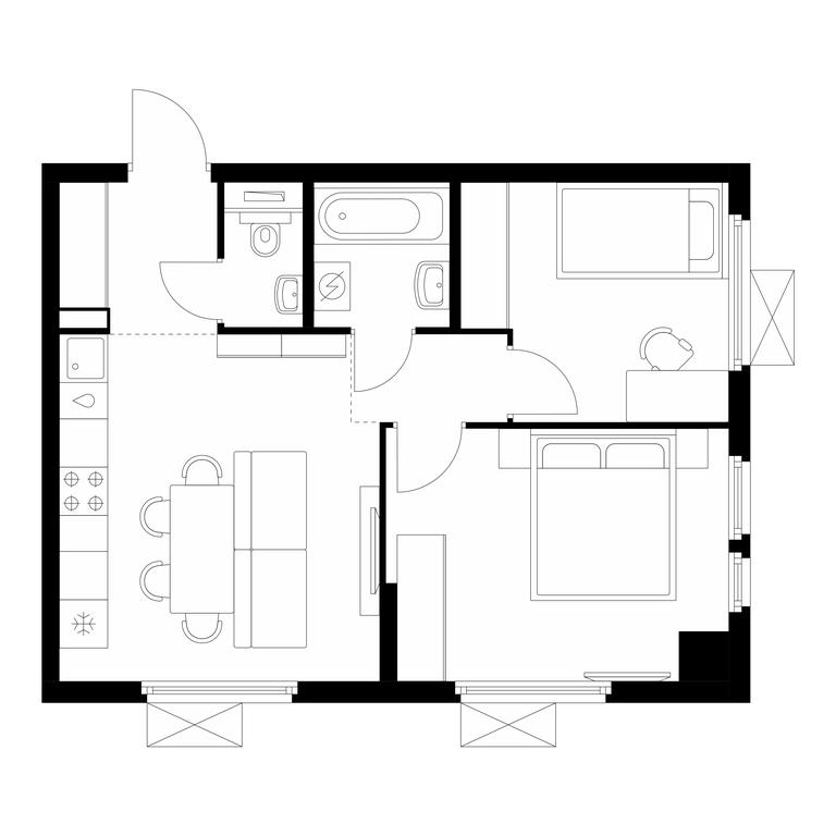 Продажа 2-комн. квартиры, 48,5 м² в ЖК «Ярославский квартал», Ярославский проезд, 116, Королёв, Московская область, Россия #1 Продажа 2-комн. квартиры, 48,5 м² в ЖК «Ярославский квартал», Ярославский проезд, 116, Королёв, Московская область, Россия #1