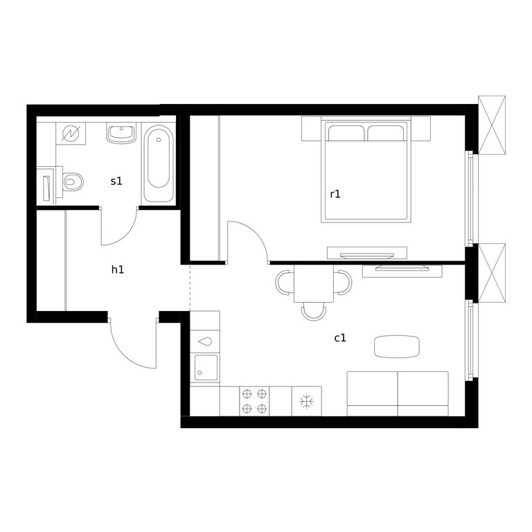 1-BD Apartment Sale, 43.4平方米 at Yaroslavskiy, 16th Microdistrict, Mytischi, Moscow Region, Russia #1 1-BD Apartment Sale, 43.4平方米 at Yaroslavskiy, 16th Microdistrict, Mytischi, Moscow Region, Russia #1
