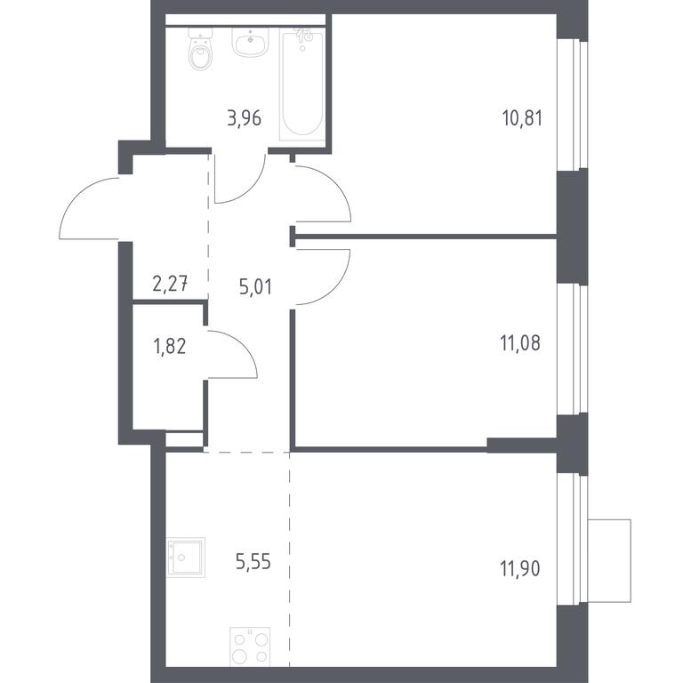 1-BD Apartment Sale, 52.4 sq. m. at Prigorod Lesnoe, Molodyozhny bulvar, 6, derevnya Misaylovo, Leninskiy City District, Moscow Region, Russia #1 1-BD Apartment Sale, 52.4 sq. m. at Prigorod Lesnoe, Molodyozhny bulvar, 6, derevnya Misaylovo, Leninskiy City District, Moscow Region, Russia #1