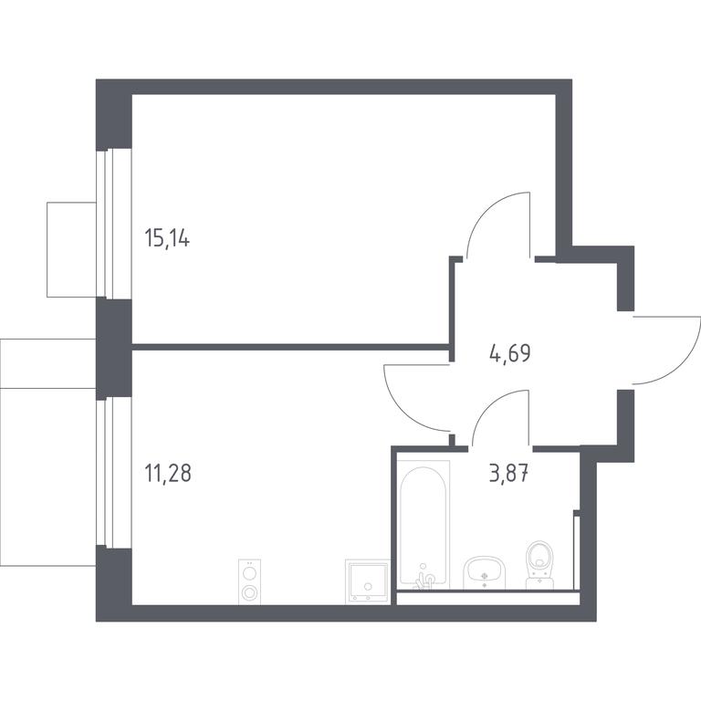 Apartment Sale, 34.98 sq. m. at Prigorod Lesnoe, Molodyozhny bulvar, 6, derevnya Misaylovo, Leninskiy City District, Moscow Region, Russia #1 Apartment Sale, 34.98 sq. m. at Prigorod Lesnoe, Molodyozhny bulvar, 6, derevnya Misaylovo, Leninskiy City District, Moscow Region, Russia #1