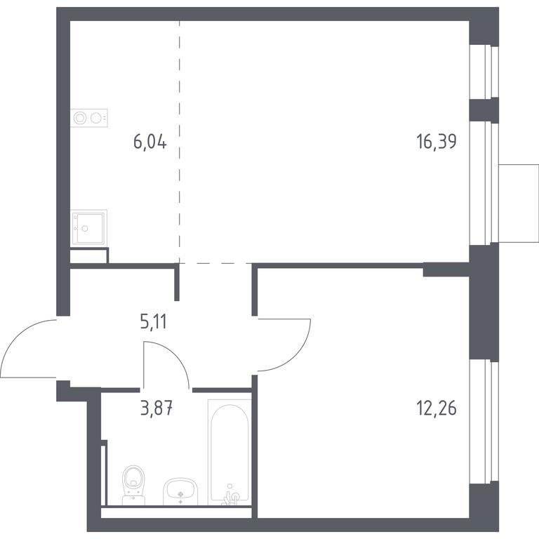 Apartment Sale, 43.67 sq. m. at Prigorod Lesnoe, Molodyozhny bulvar, 6, derevnya Misaylovo, Leninskiy City District, Moscow Region, Russia #1 Apartment Sale, 43.67 sq. m. at Prigorod Lesnoe, Molodyozhny bulvar, 6, derevnya Misaylovo, Leninskiy City District, Moscow Region, Russia #1