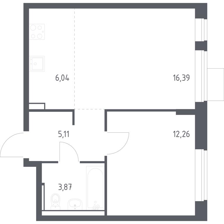 Apartment Sale, 43.67 sq. m. at Prigorod Lesnoe, Molodyozhny bulvar, 6, derevnya Misaylovo, Leninskiy City District, Moscow Region, Russia #2 Apartment Sale, 43.67 sq. m. at Prigorod Lesnoe, Molodyozhny bulvar, 6, derevnya Misaylovo, Leninskiy City District, Moscow Region, Russia #2