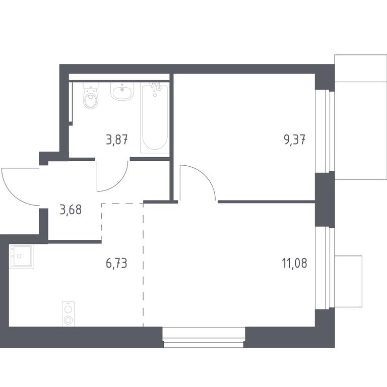 Apartment Sale, 34.73 sq. m. at Prigorod Lesnoe, Molodyozhny bulvar, 6, derevnya Misaylovo, Leninskiy City District, Moscow Region, Russia #1 Apartment Sale, 34.73 sq. m. at Prigorod Lesnoe, Molodyozhny bulvar, 6, derevnya Misaylovo, Leninskiy City District, Moscow Region, Russia #1