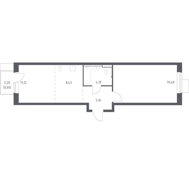Apartment Sale, 49.04 sq. m. at Prigorod Lesnoe, Molodyozhny bulvar, 6, derevnya Misaylovo, Leninskiy City District, Moscow Region, Russia #1 Apartment Sale, 49.04 sq. m. at Prigorod Lesnoe, Molodyozhny bulvar, 6, derevnya Misaylovo, Leninskiy City District, Moscow Region, Russia #1