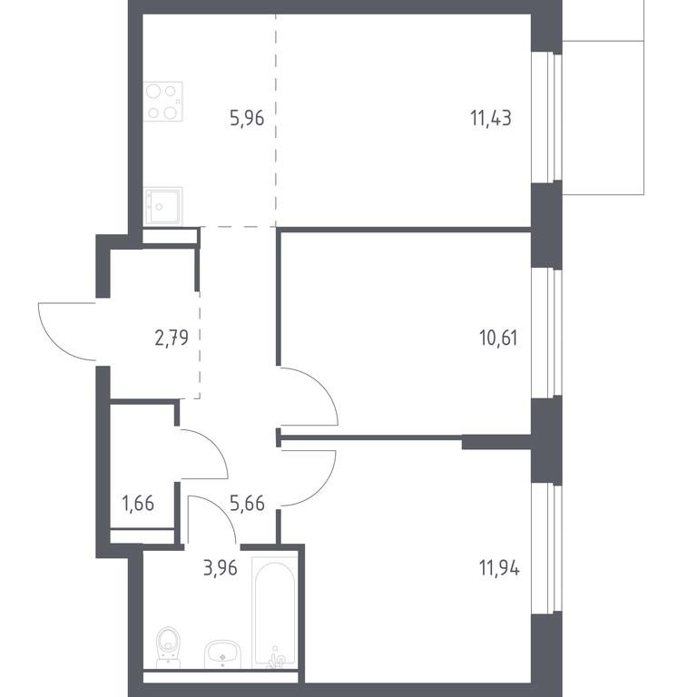 1-BD Apartment Sale, 54.01 sq. m. at Prigorod Lesnoe, Molodyozhny bulvar, 6, derevnya Misaylovo, Leninskiy City District, Moscow Region, Russia #1 1-BD Apartment Sale, 54.01 sq. m. at Prigorod Lesnoe, Molodyozhny bulvar, 6, derevnya Misaylovo, Leninskiy City District, Moscow Region, Russia #1